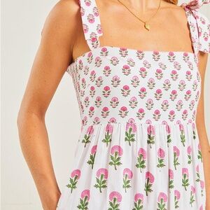 Floral Pink and White Sundress